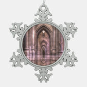 Washington National Cathedral Reflection Tin Sneeuwvlok Ornament (Voorkant)
