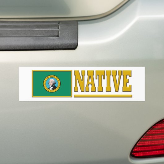 Washington Native Bumpersticker (Op auto)