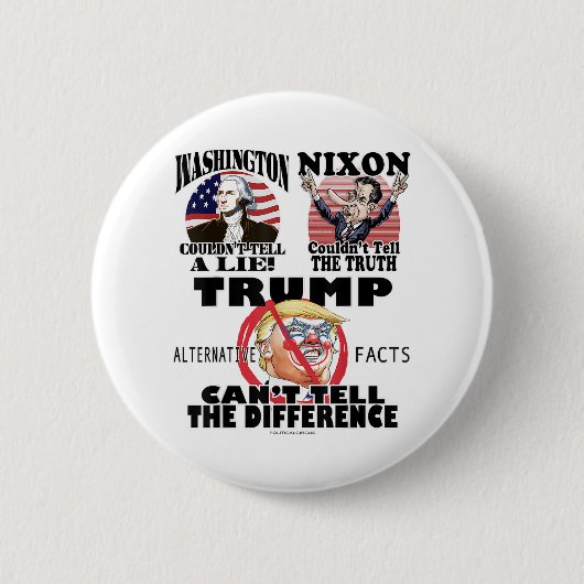 Washington Nixon Dump Trump Liar Ronde Button 5,7 Cm (Voorkant)