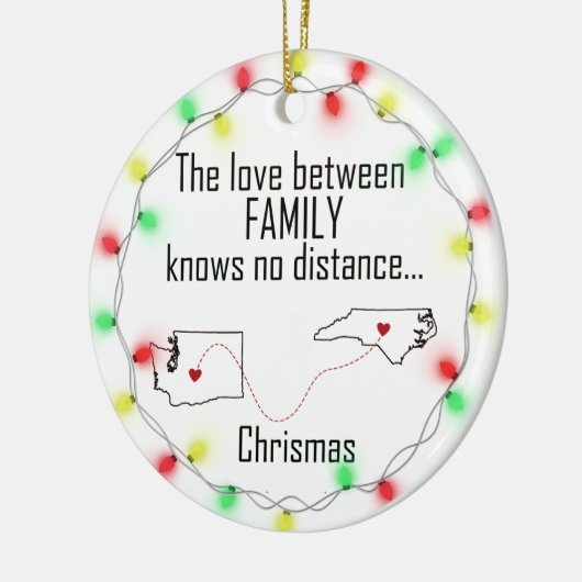Washington North Carolina Family Ornament (Links)