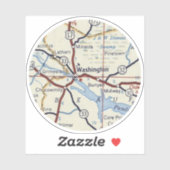 Washington North Carolina Map Sticker