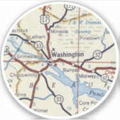 Washington North Carolina Map Sticker (Voorkant)