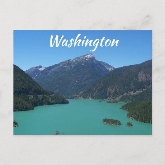 Washington North Cascades Diablo Lake Travel Briefkaart (Voorkant)
