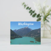 Washington North Cascades Diablo Lake Travel Briefkaart (Staand voorkant)