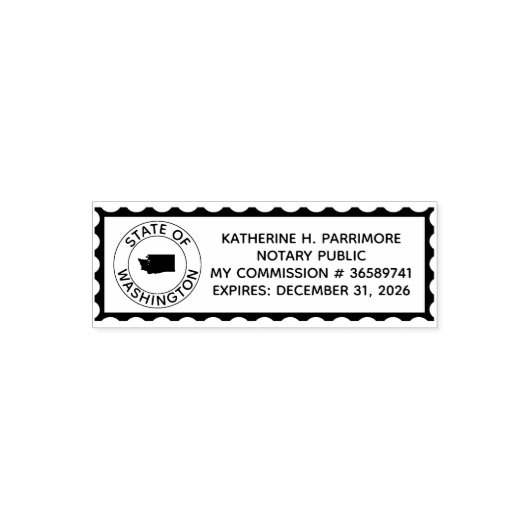 Washington notaris openbare zelf inkt rubberen ste zelfinktende stempel (Design)