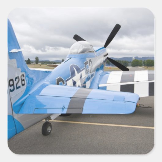 Washington, Olympia, militaire luchtshow. 3 Vierkante Sticker (Voorkant)