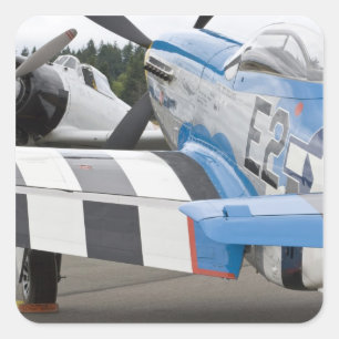 Washington, Olympia,  militaire luchtshow. 4 Vierkante Sticker