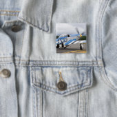 Washington, Olympia, militaire luchtshow. Vierkante Button 5,1 Cm (In situ)