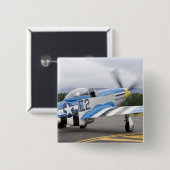 Washington, Olympia, militaire luchtshow. Vierkante Button 5,1 Cm (Voorkant /achterkant)