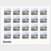 Washington, Olympia, militaire luchtshow. Vierkante Sticker (Vel)