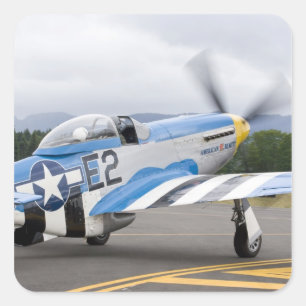 Washington, Olympia, militaire luchtshow. Vierkante Sticker