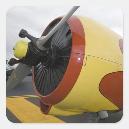 Washington, Olympia, militaire luchtshow. Vierkante Sticker (Voorkant)