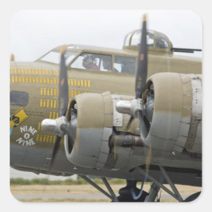 Washington, Olympia, militaire vliegshow. 2 Vierkante Sticker