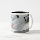 Washington, Olympia, militaire vliegshow. 6 Tweekleurige Koffiemok (Voorkant rechts)
