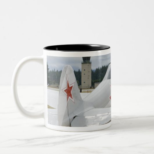 Washington, Olympia, militaire vliegshow. 6 Tweekleurige Koffiemok (Links)