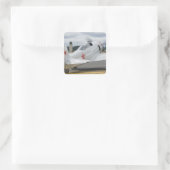 Washington, Olympia, militaire vliegshow. 6 Vierkante Sticker (Tas)