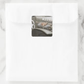 Washington, Olympia, militaire vliegshow. 7 Vierkante Sticker (Tas)