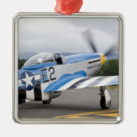 Washington, Olympia, militaire vliegshow. Metalen Ornament (Voorkant)