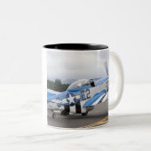 Washington, Olympia, militaire vliegshow. Tweekleurige Koffiemok (Voorkant rechts)