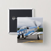 Washington, Olympia, militaire vliegshow. Vierkante Button 5,1 Cm (Voorkant /achterkant)