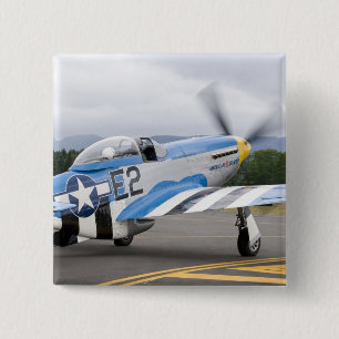 Washington, Olympia, militaire vliegshow. Vierkante Button 5,1 Cm