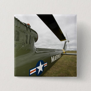Washington, Olympia, militaire vliegshow. Vierkante Button 5,1 Cm