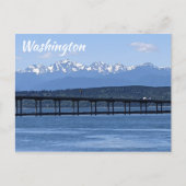 Washington Olympic Mountains en Hood Canal Reizen Briefkaart (Voorkant)