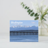Washington Olympic Mountains en Hood Canal Reizen Briefkaart (Staand voorkant)