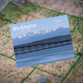 Washington Olympic Mountains en Hood Canal Reizen Briefkaart