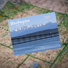 Washington Olympic Mountains en Hood Canal Reizen Briefkaart