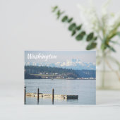 Washington Olympic Mountains Uitzicht Reizen Briefkaart (Staand voorkant)