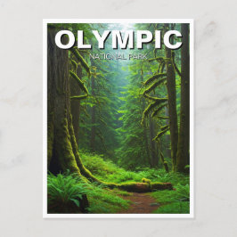 Washington Olympic National Park in het regenwoud Briefkaart