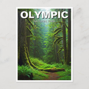 Washington Olympic National Park in het regenwoud Briefkaart