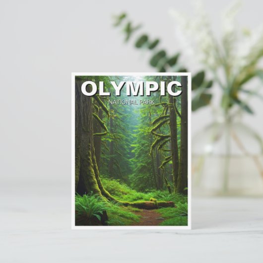 Washington Olympic National Park in het regenwoud Briefkaart (Staand voorkant)