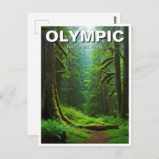 Washington Olympic National Park in het regenwoud Briefkaart (Voorkant / Achterkant)