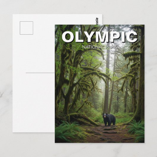 Washington Olympic National Park in het regenwoud Briefkaart (Voorkant / Achterkant)