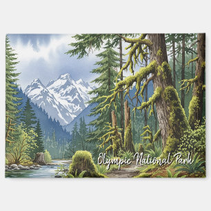 Washington Olympic National Park in het regenwoud Magneet