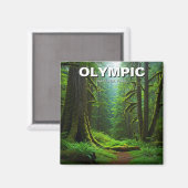 Washington Olympic National Park in het regenwoud Magneet (Voorkant / Achterkant)