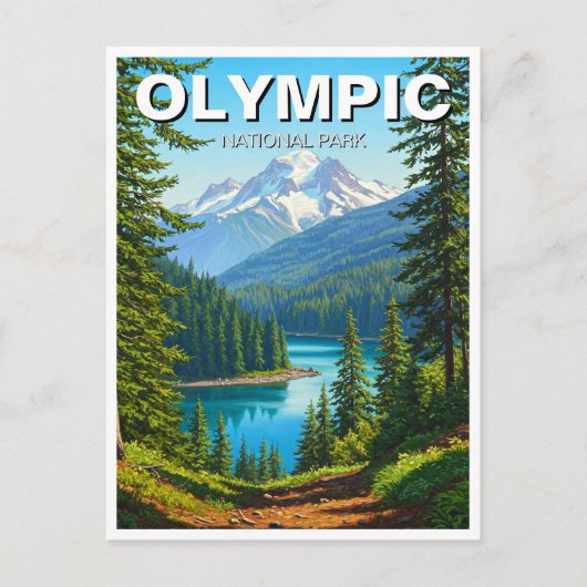 Washington Olympic National Park reizen Briefkaart (Voorkant)