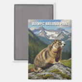 Washington Olympic National Park reizen Magneet (Voorkant / Achterkant)