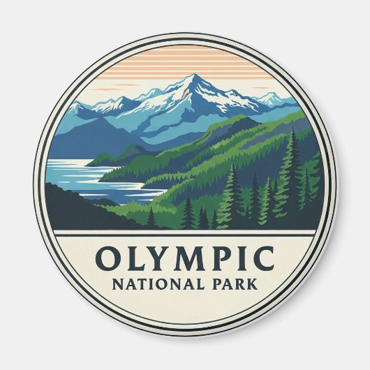 Washington Olympic National Park reizen Magneet (Voorkant)