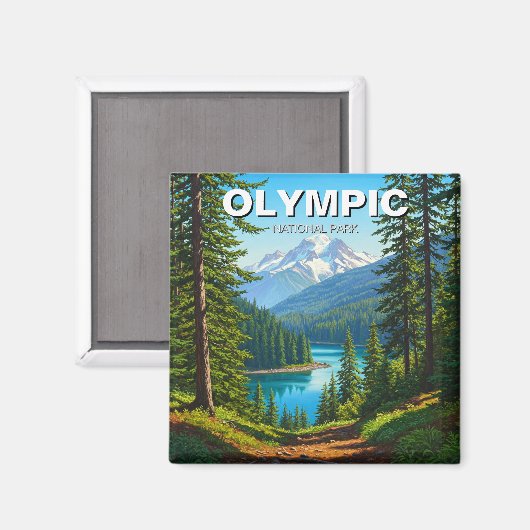 Washington Olympic National Park reizen Magneet (Voorkant / Achterkant)