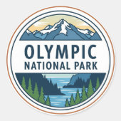 Washington olympic national park ronde sticker (Voorkant)