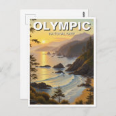 Washington olympic national park travel briefkaart (Voorkant / Achterkant)