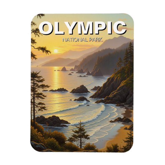 Washington olympic national park travel magneet (Verticaal)