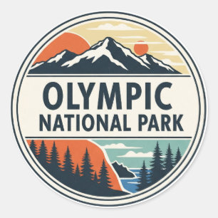 Washington olympisch nationaal park ronde sticker