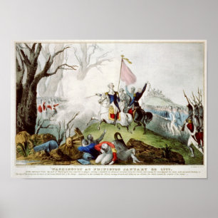 Washington op Princeton 3 januari 1777 Poster