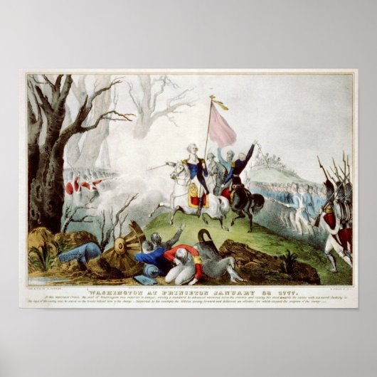 Washington op Princeton 3 januari 1777 Poster (Voorkant)