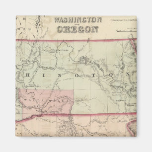 Washington, Oregon en Idaho en Montana Magneet