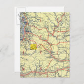 Washington, Oregon, Idaho Briefkaart (Voorkant / Achterkant)